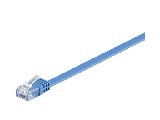 CAT6 U/UTP plochý sieťový kábel, modrý 1,5 m