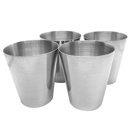 Kovové cestovné poháre 30ml, 4ks 1-7004