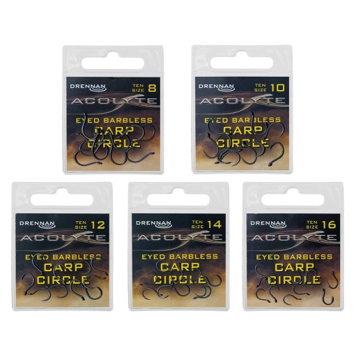 Drennan Acolyte Carp Circle Háčiky veľkosť 12 Eyed Barbless 10 ks.