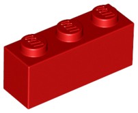LEGO 3622 BRICK 1x3 červená NOVINKA (15g) 12 ks.