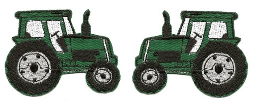 Traktor 2 nášivky na nohavice, mikiny, pár, termo PL nášivka, aplikácia, SM výšivka