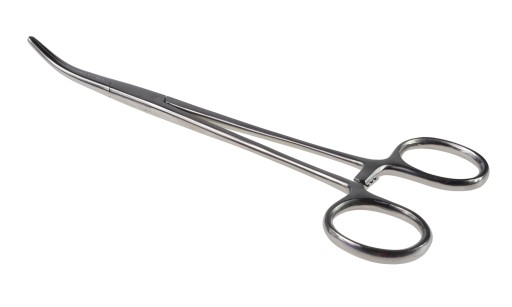 Rybárske kliešte, zakrivené, na odháčiky a odháčiky, 18 cm
