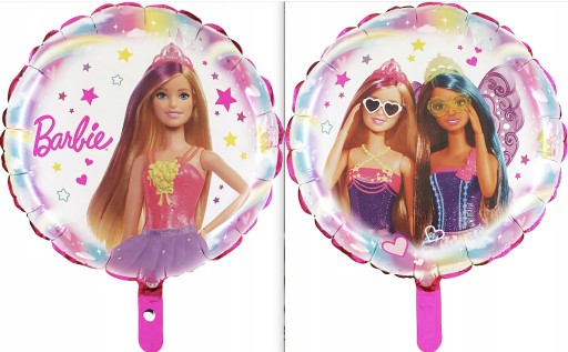 BARBIE Obojstranný fóliový balón okrúhly 45 cm