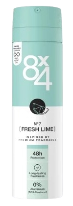 8X4, čerstvá limetka, deodorant, 150 ml