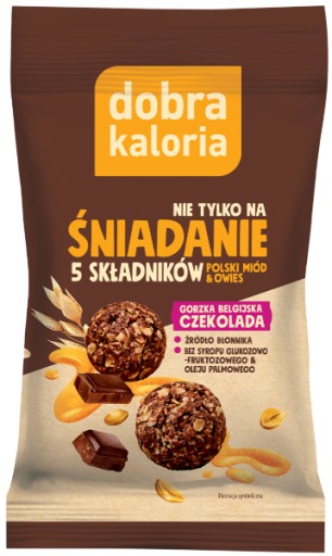 SNACK Dobra Kaloria Balls HORKÁ BELGICKÁ ČOKOLÁDA 40 g | RAŇAJKY