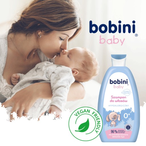 BOBINI Baby šampón pre bábätká 96% ingrediencií prírodného pôvodu 300ml
