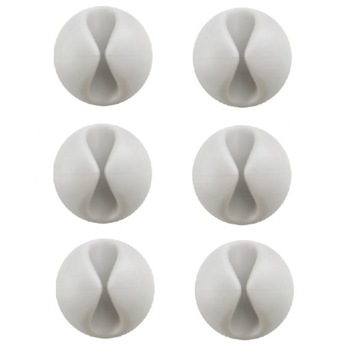 6 X SAMOLEPIACI ORGANIZÁTOR DRŽIAK KÁBLOV SILIKÓN