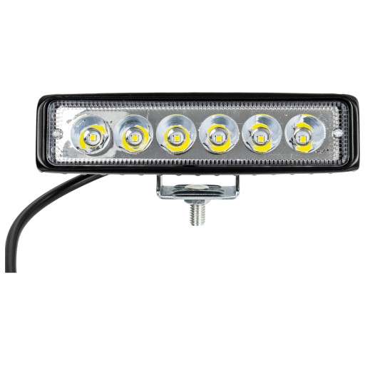 LED pracovná lampa halogénový panel 18W 6x3W 1000lm 12V 24V s držiakom