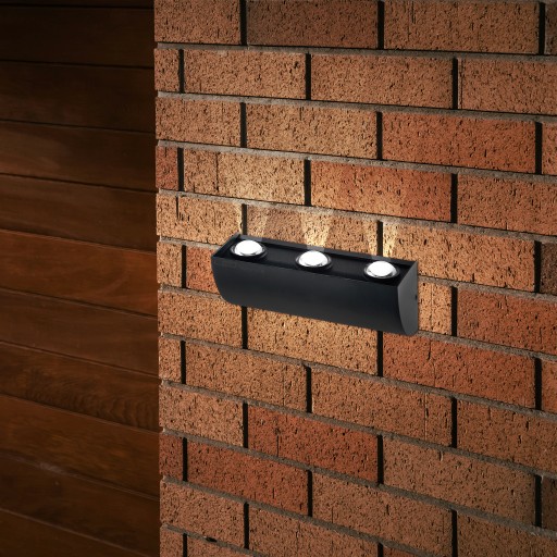 LED fasádne nástenné svietidlo 3W 270lm Vonkajšie záhradné nástenné svietidlo