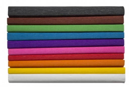 CRIPPED hodvábny papier MIX 10 FARIEB 25 cm HAPPYCOLOR