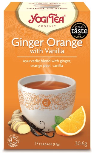 Yogi Tea Ginger Orange and Vanilla tea - zázvor a pomaranč s vanilkou