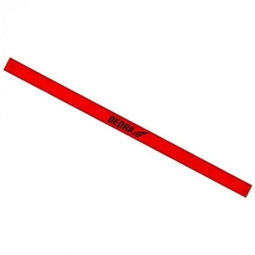DEDRA M9003 HB stolárska ceruzka, 24,5 cm, červená