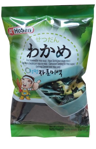 Wakame rezané riasy, riasy na miso polievku 57g Hosan