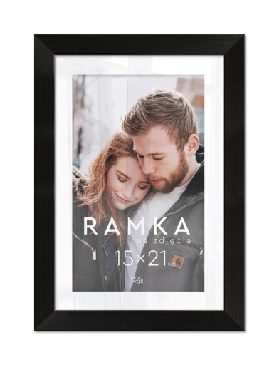 Rám s podperou 15x21 cm Čierny na fotografie