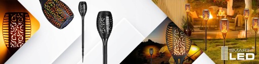 Solárna záhradná lampa LED baterka s plameňom lampy záhradné svetlá