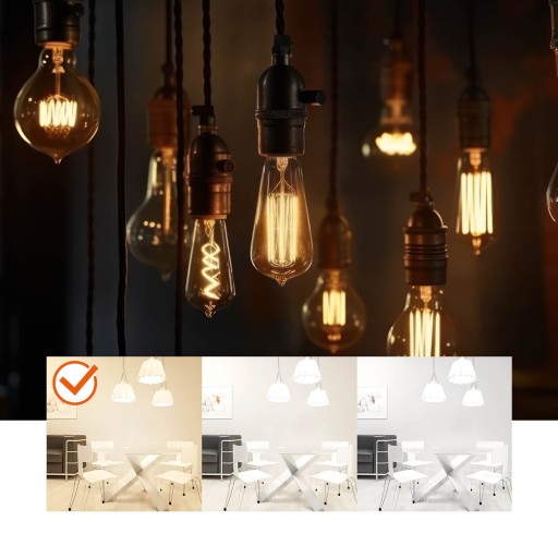 FLEX ST64 teplá biela E27 4W LED dekoratívna žiarovka