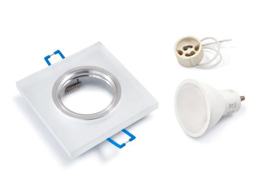 SET HALOGÉNOVÝCH SKLENENÝCH SVIETIDIEL + LED 6W + GU10