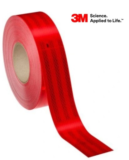 3M 983-72 OBRYSOVÁ REFLEXNÁ PÁSKA 55mm/1m NA ZNAČENIE, červená