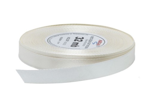 Saténová stuha Biela stuha 12mm 32m 8002