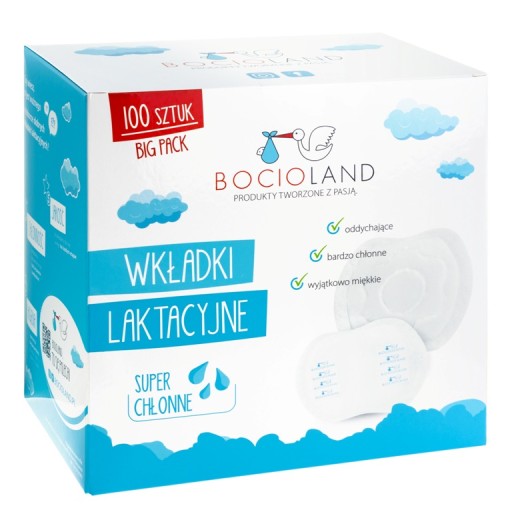 BOCIOLAND Absorpčné podložky na dojčenie 100 kusov