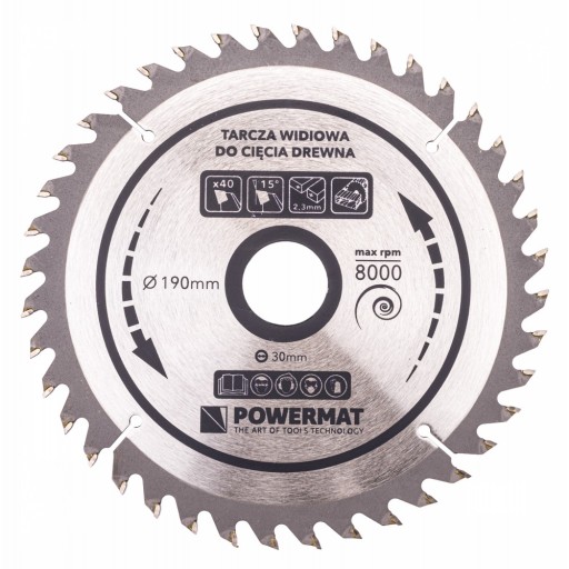 Kotúč WIDIOWA 190 x 30 mm 40Z POWERMAT