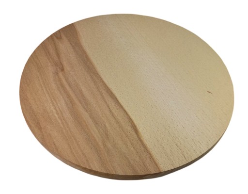 Veľká doska na krájanie, okrúhly drevený podnos, 25 cm, masívne bukové drevo