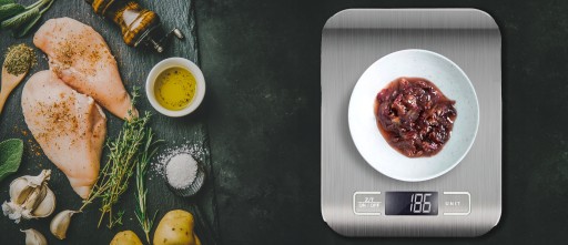 KUCHYŇSKÁ VÁHA elektronická presná VÁHA LCD displej 5000g STRIEBORNÁ
