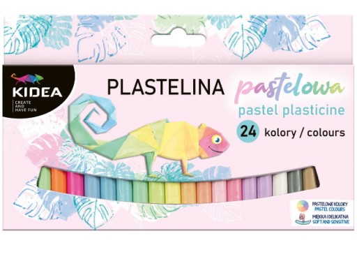 Plastelína 48col (24 pastelových+12neónových+12klasických) KIDEA