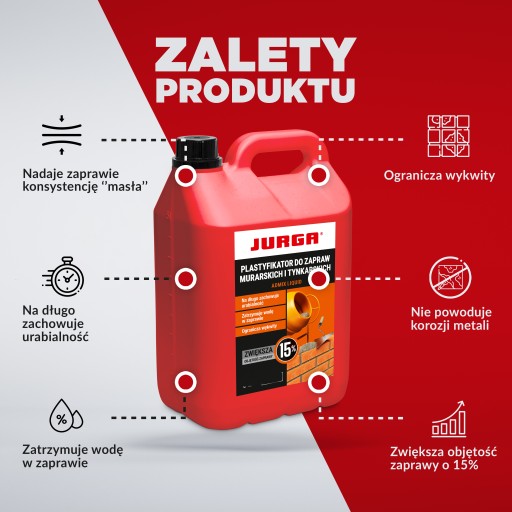 Zmäkčovadlo do murovacej malty s prísadou zmäkčovadla JURGA 1L