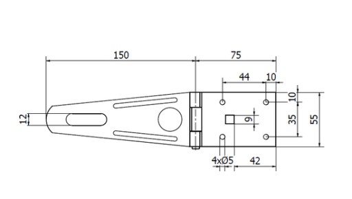 WRZECIĄDZ SKOBEL UHOL ZAPÍNANIA visiaceho zámku 230mm