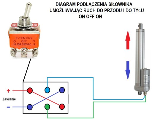 6 PIN ON OFF ON Prepínač do 250V 15A