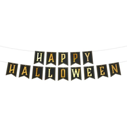 PANAN HAPPY HALLOWEEN Zlatá - Tmavo čierna 250cm