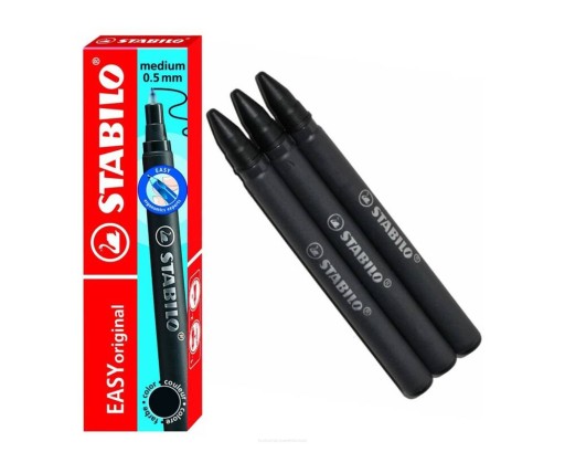 Náplne do guličkového pera STABILO 0,5 mm ČIERNA 3
