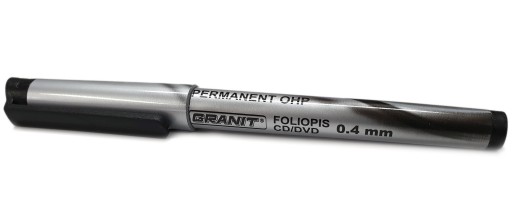 BLACK GRANITE fix 0,4mm PERMANENTNÝ fix na fólie na CD nálepky fólie