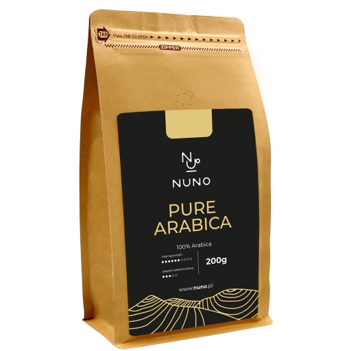 NUNO PURE ARABICA KÁVOVÉ ZRNKY 100% 200G ČERSTVÉ
