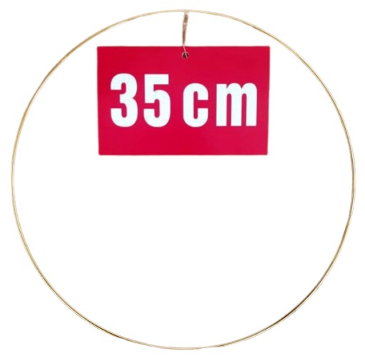 ZLATÝ prsteň/ráfik pre lapače snov a makramé 35 cm