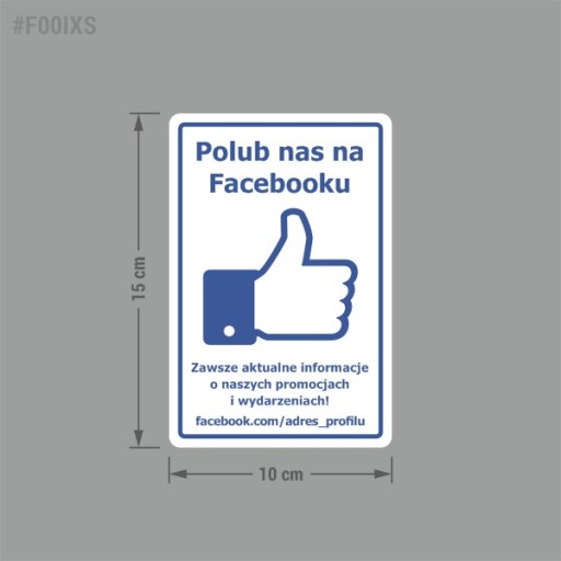 Lajkujte nás na Facebooku - nálepka 10x15, Facebook