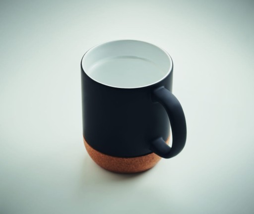 KERAMICKÝ HRNČEK Matný čierny 300ml KORK Základ