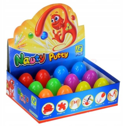 MAGICKÁ SMART PLASTICÍNA VO VAJECKÁCH 6 FARIEB SENZOLASTIKA HLINOVEJ HLINY