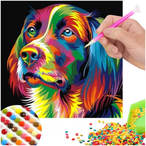 Diamantové vyšívanie Diamantová maľba Mozaika 5D DOG 2326
