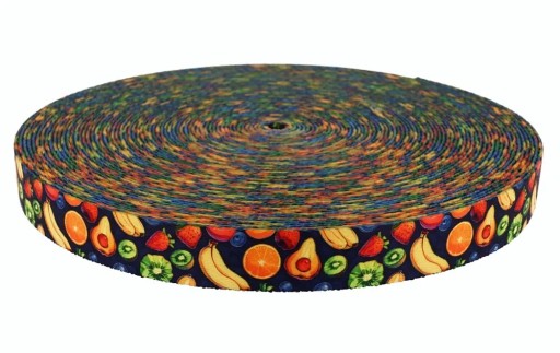 25 mm páska so sublimačnou potlačou Graphics FRUIT na nosnú pásku