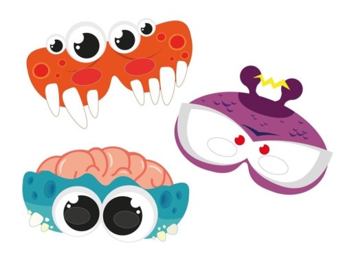 MONSTER PARTY MASKY 3KS
