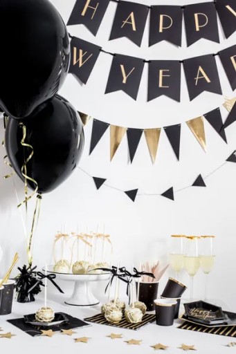 Závažie fóliového balóna Black Party Deco