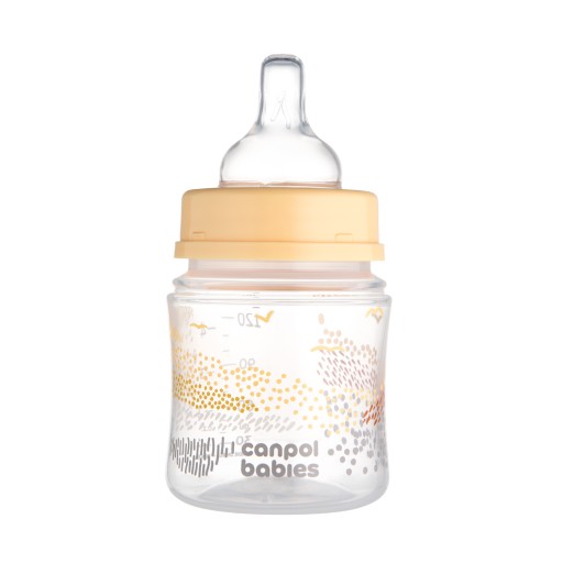 Canpol EasyStart antikoliková fľaša 120ml MOUNTAINS s cumlíkom 0m+