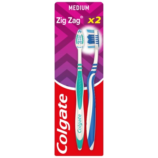 Zubná kefka Colgate Zig Zag Plus Medium 2 ks.