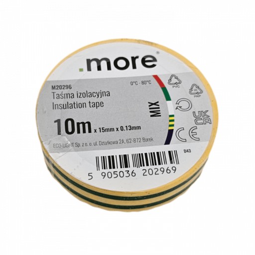 Silná izolačná páska 10M 15mm mix farba 10ks PVC