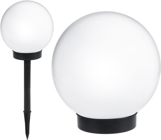 LED záhradné svietidlo SOLAR BALL WHITE 15 cm