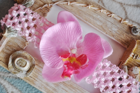 Z* Čipkovaná čelenka Orchidea Krst rok stará RUŽOVÁ