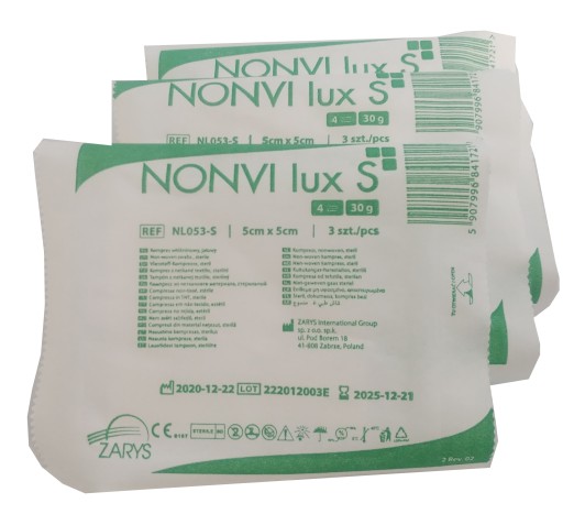 Stláča NETKANÉ PLYNY STERILNÉ 5x5cm 30G 75ks