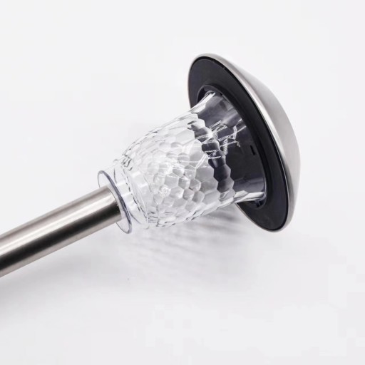 Solárna záhradná lampa CRYSTALS, LED osvetlenie chodníka, strieborná, MK